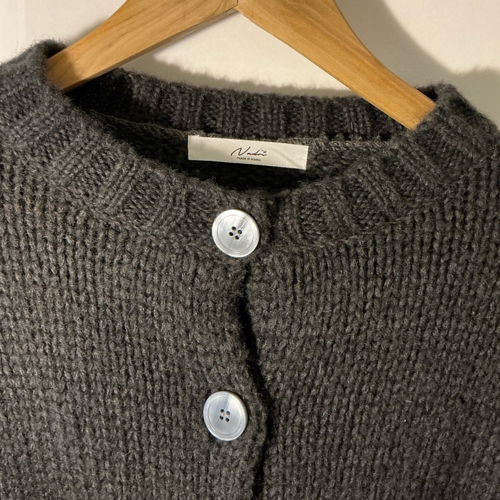 Chunky wool cardigan - Made in Korea
